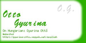 otto gyurina business card